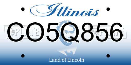 CO5Q856 Illinois License Plate