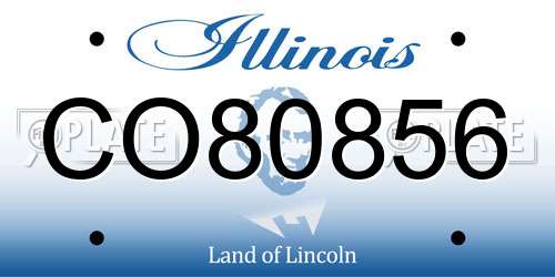 CO80856 Illinois License Plate