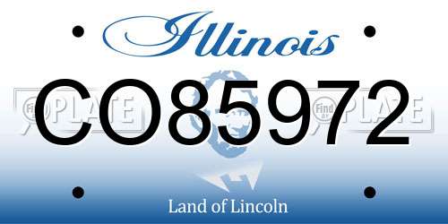 CO85972 Illinois License Plate