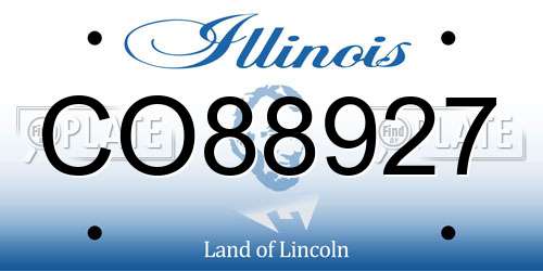 CO88927 Illinois License Plate