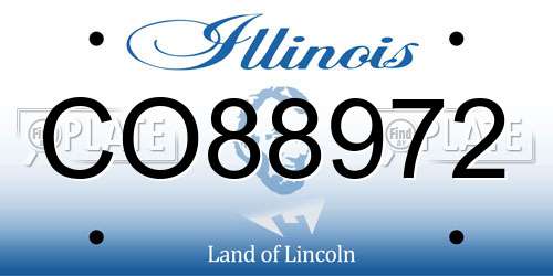 CO88972 Illinois License Plate