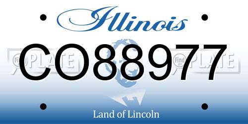 CO88977 Illinois License Plate