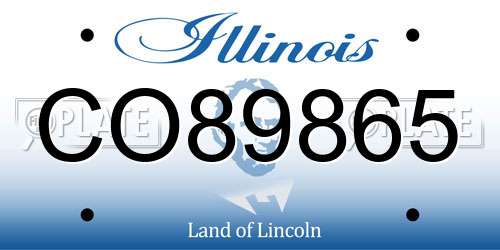 CO89865 Illinois License Plate