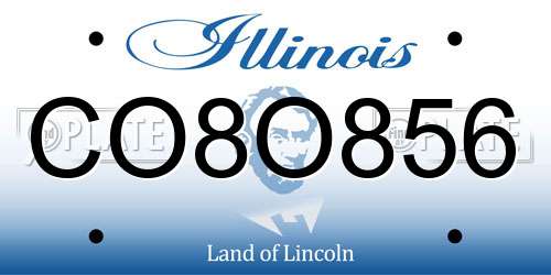 CO8O856 Illinois License Plate