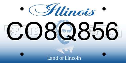 CO8Q856 Illinois License Plate