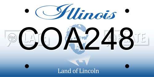 COA248 Illinois License Plate