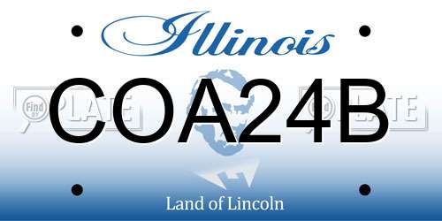 COA24B Illinois License Plate