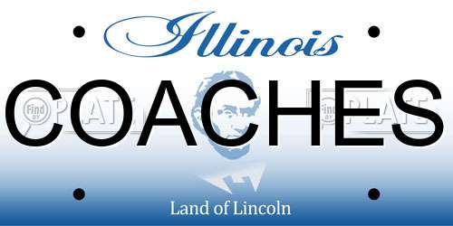 COACHES Illinois License Plate