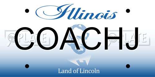 COACHJ Illinois License Plate