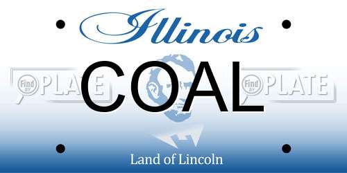 COAL Illinois License Plate