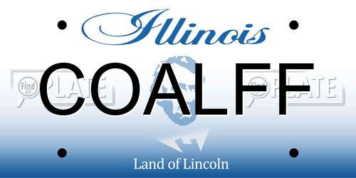 COALFF Illinois License Plate