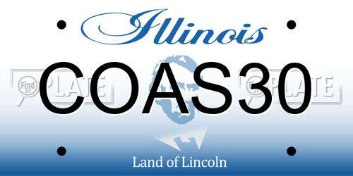 COAS30 Illinois License Plate