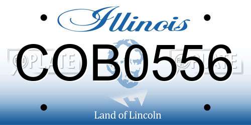 COB0556 Illinois License Plate