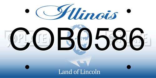 COB0586 Illinois License Plate