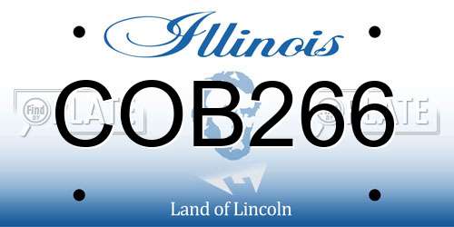 COB266 Illinois License Plate