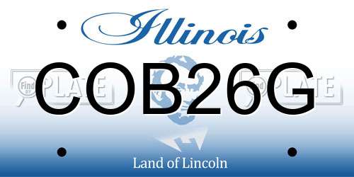 COB26G Illinois License Plate