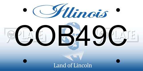 COB49C Illinois License Plate