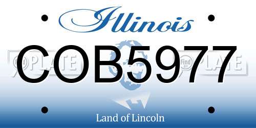 COB5977 Illinois License Plate
