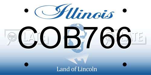 COB766 Illinois License Plate