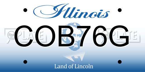 COB76G Illinois License Plate