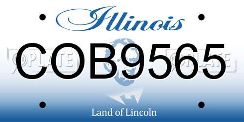 COB9565 Illinois License Plate