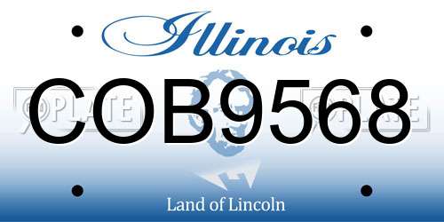 COB9568 Illinois License Plate