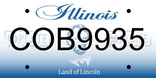 COB9935 Illinois License Plate