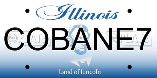COBANE7 Illinois License Plate