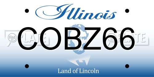 COBZ66 Illinois License Plate