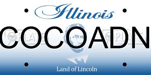 COCOADN Illinois License Plate