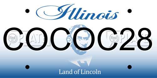 COCOC28 Illinois License Plate