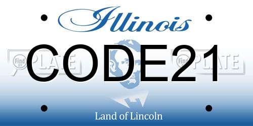 CODE21 Illinois License Plate