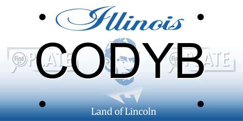 CODYB Illinois License Plate
