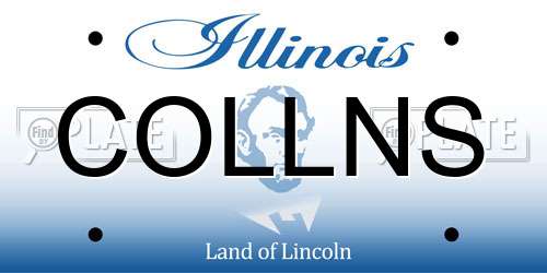 COLLNS Illinois License Plate