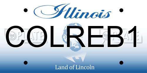 COLREB1 Illinois License Plate