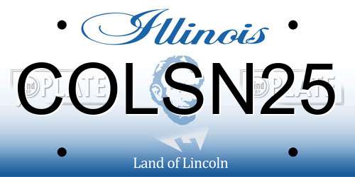 COLSN25 Illinois License Plate