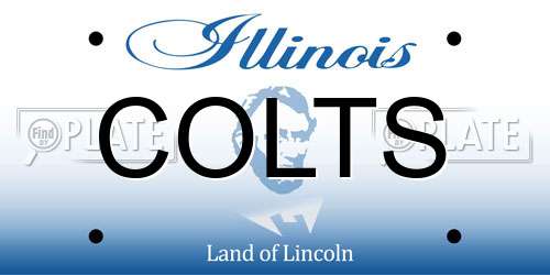 COLTS Illinois License Plate