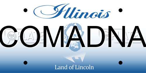 COMADNA Illinois License Plate