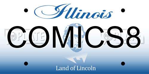 COMICS8 Illinois License Plate