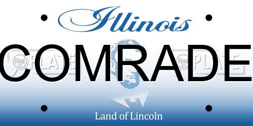 COMRADE Illinois License Plate