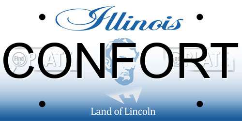 CONFORT Illinois License Plate