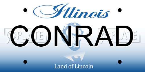 CONRAD Illinois License Plate