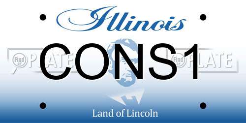 CONS1 Illinois License Plate