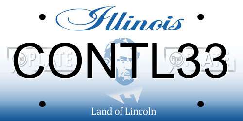 CONTL33 Illinois License Plate