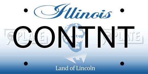 CONTNT Illinois License Plate