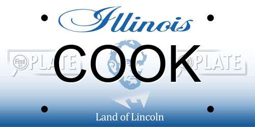 COOK Illinois License Plate