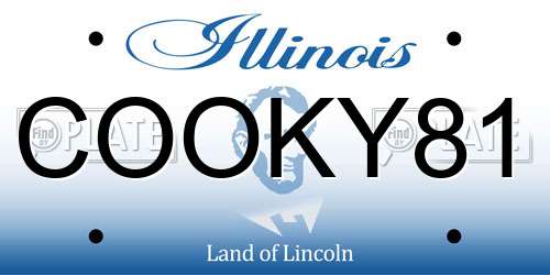 COOKY81 Illinois License Plate