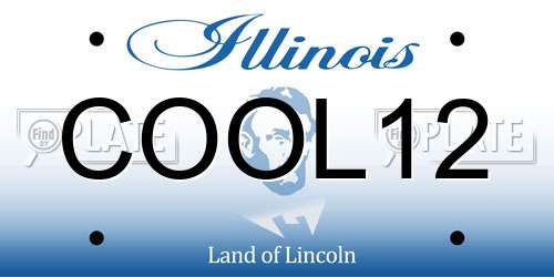 COOL12 Illinois License Plate