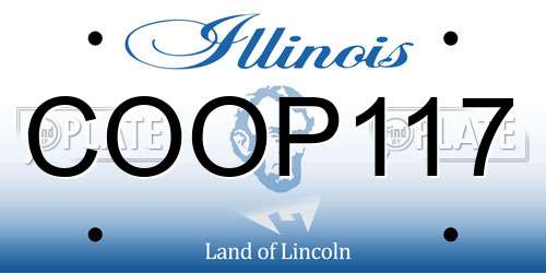 COOP117 Illinois License Plate