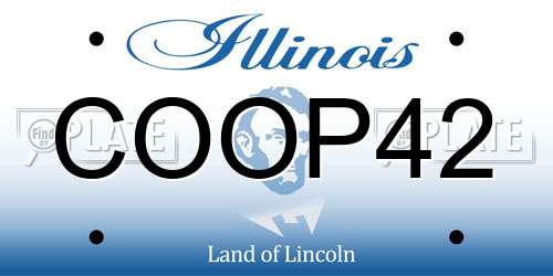 COOP42 Illinois License Plate